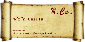 Már Csilla névjegykártya