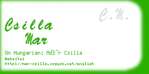 csilla mar business card